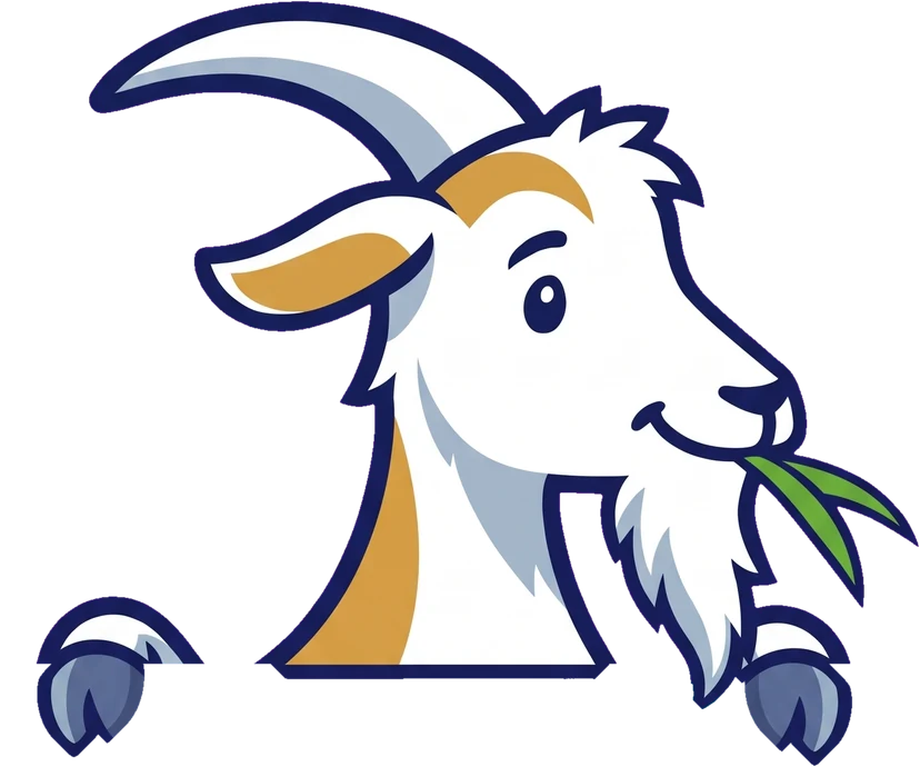 The Gutter Goat mascot peeking over the top of the quote form, holding it up with both hooves